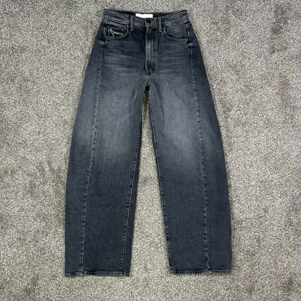 MOTHER Straight Leg Jeans - Charcoal